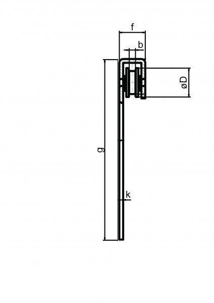 Hangrolle für Stahltore